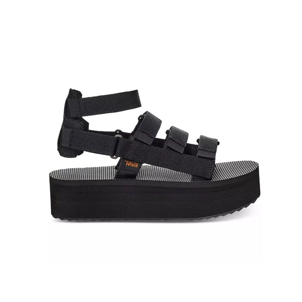 TEVA Mevia Gladiator Strappy Platform Sandal Black 10